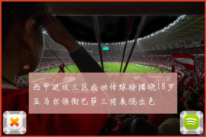 西甲进攻三区成功传球榜揭晓18岁亚马尔领衔巴萨三将表现出色